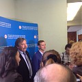 Пресс-конференция. председатель оргкомитета Совещания Серегей Алексеев и первый вице-премьер правительства республики Павел Маринычев