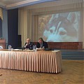 Начало работы. Первая сессия. Со-председатель д.г.-м.н. В.В. Шепелев и председатель д.г.-м.н. С.В. Алексеев