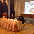 Начало работы. Первая сессия. Со-председатель д.г.-м.н. В.В. Шепелев и председатель д.г.-м.н. С.В. Алексеев